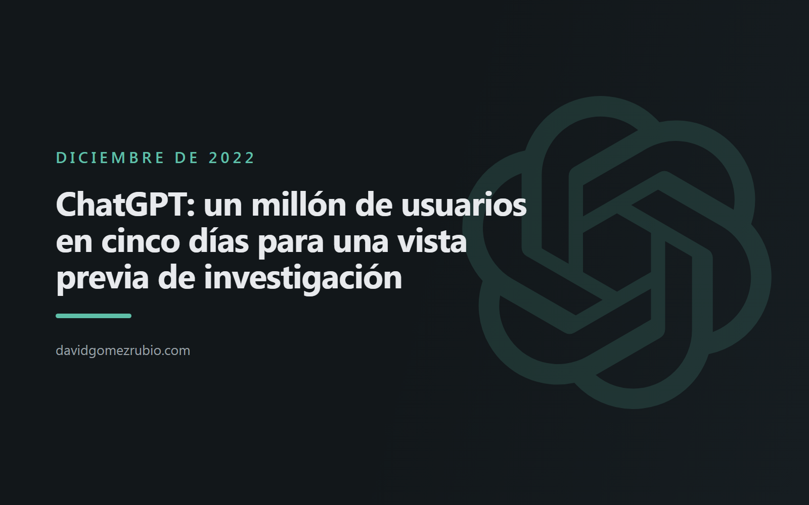 ChatGPT: un millón de usuarios en cinco días para una vista previa de investigación