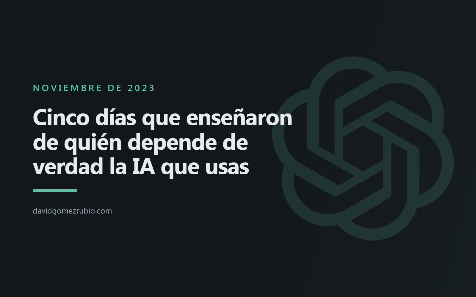 Cinco días que enseñaron de quién depende de verdad la IA que usas