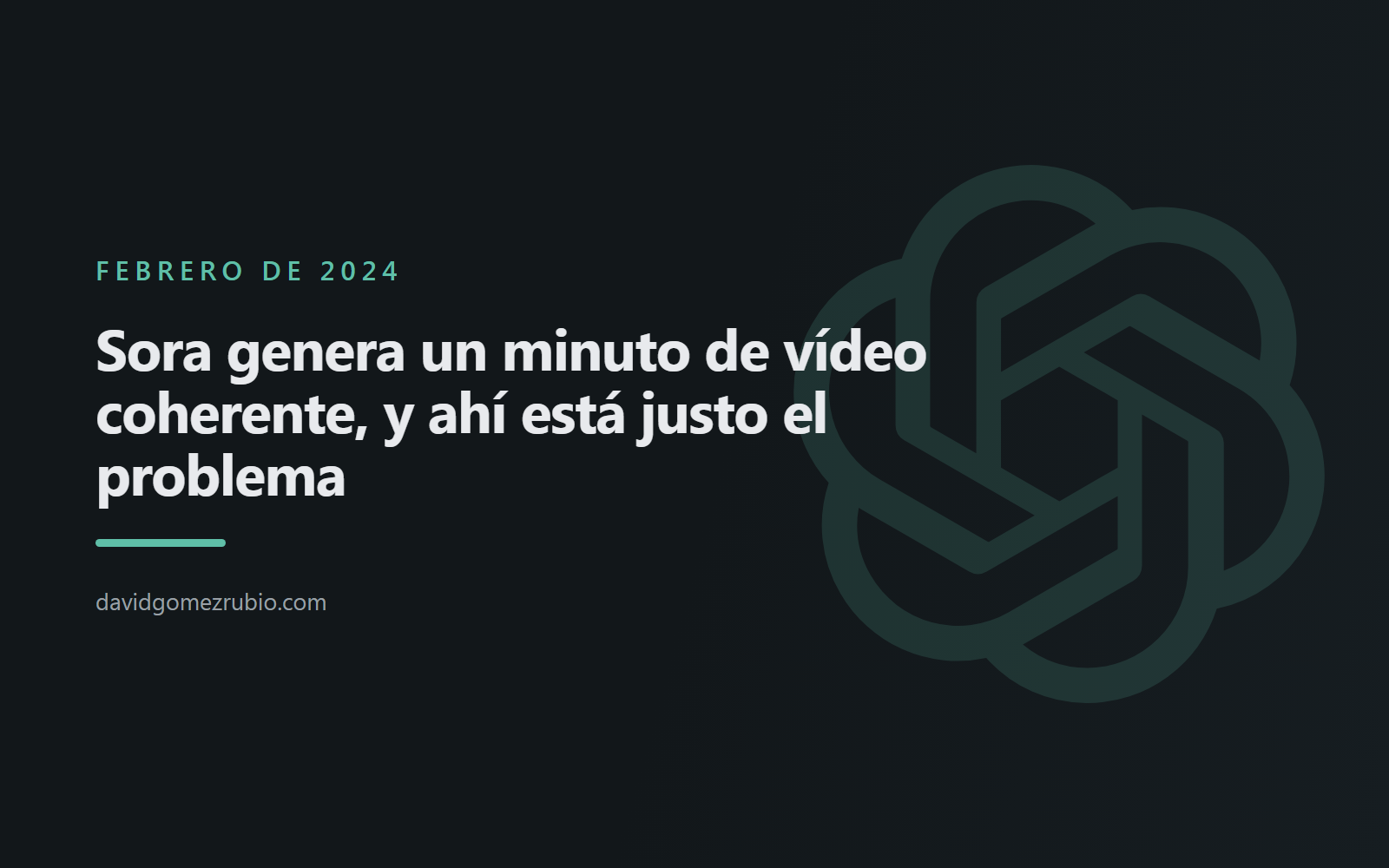 Sora genera un minuto de vídeo coherente, y ahí está justo el problema
