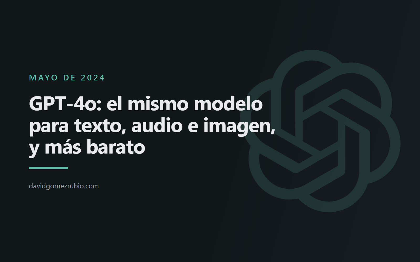 GPT-4o: el mismo modelo para texto, audio e imagen, y más barato