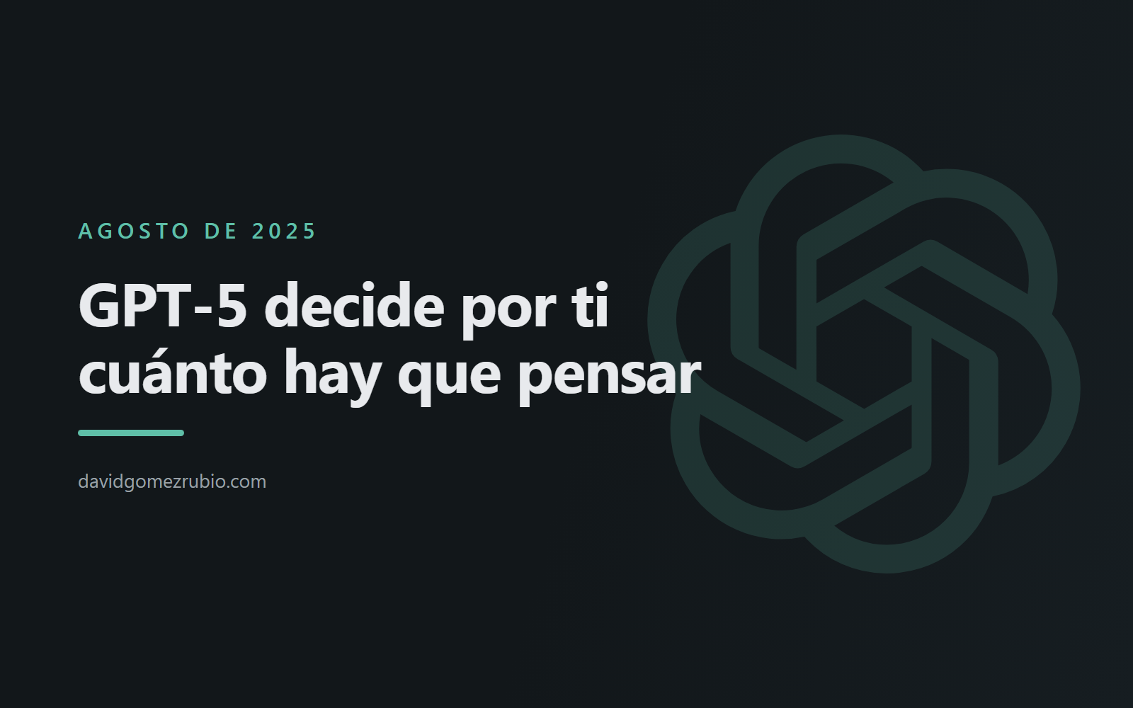 GPT-5 decide por ti cuánto hay que pensar
