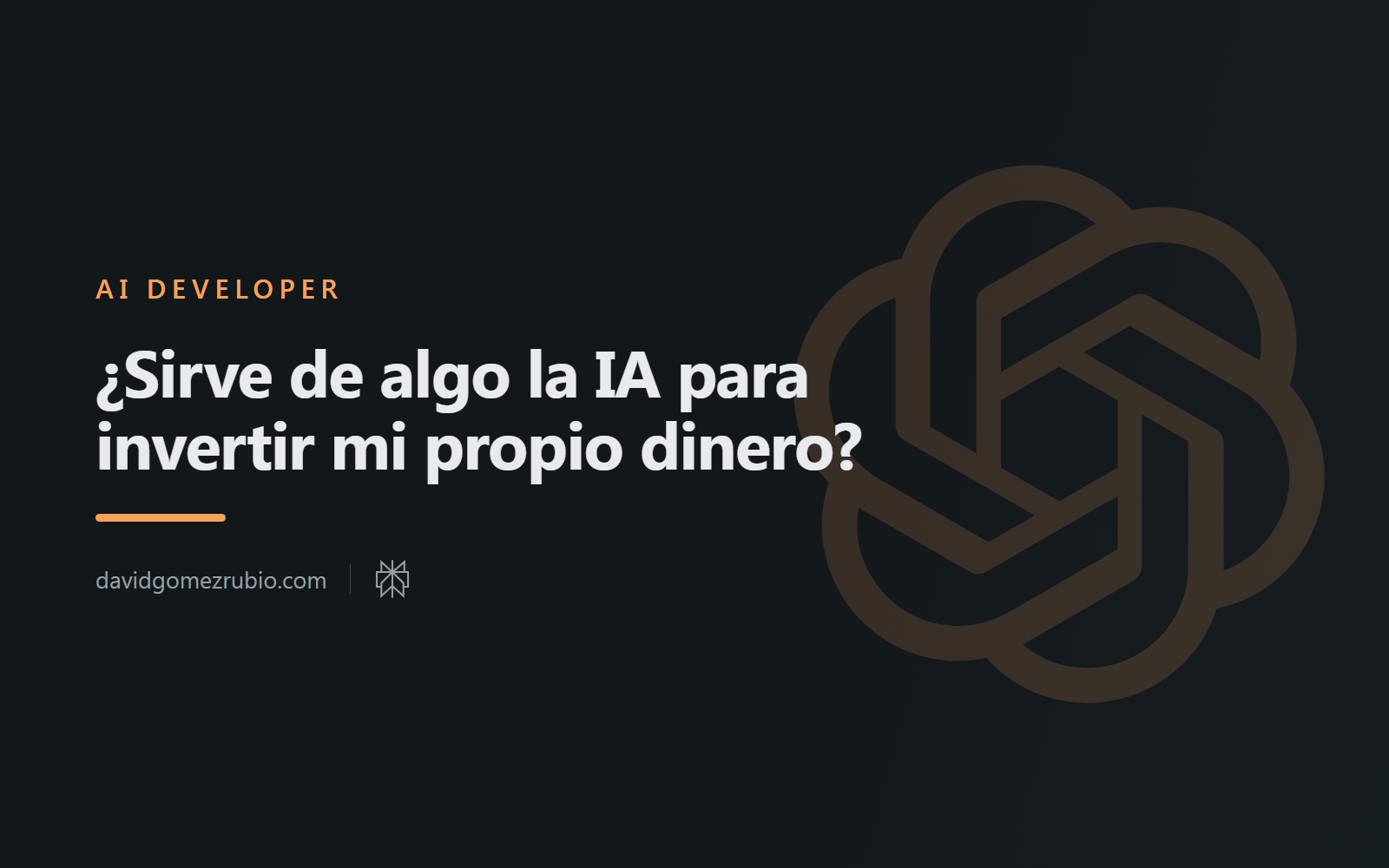 ¿Sirve de algo la IA para invertir mi propio dinero?
